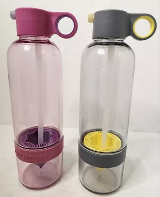 2 Original Citrus Zinger 28 Oz Water Bottles Infuse Hydrate Good Condition • $27.99