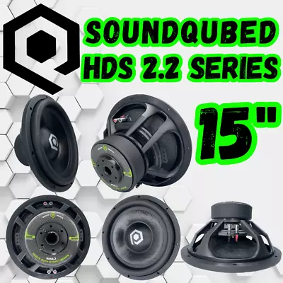 SoundQubed HDS2.2 Series 1200w Car Audio Subwoofer 15 Inch Dual 2 Ohm • $179.95