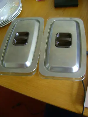 £25 • Buy Pair Of Ecko  Hostess  Glass Dishes And Lids   For Hostess Trolley