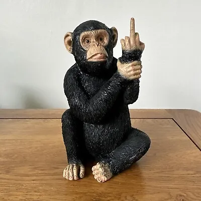 Up Yours Monkey Large 19cm Funny Ornament Cheeky Chimp Rude Resin Figure • £17.99