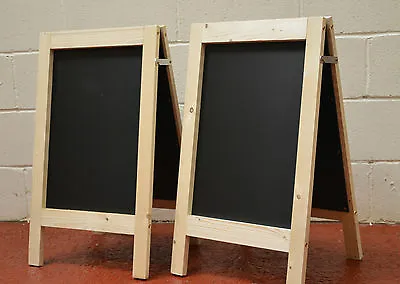 2 X  SMALL A-BOARDS WITH WOODEN FRAME & A CHALKBOARD FOR LIQUID CHALK PENS Event • £44.99