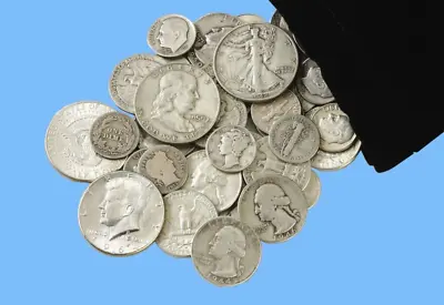 Silver Estate Sale Lot ~ Pre 1965 Mixed 90% Us Old Coins ~ Survival Money • $19.95