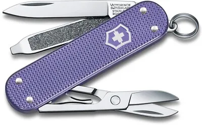 Swiss Army 0.6221.223g Electric Lavender Alox Classic Victorinox Pocket Knife • $34