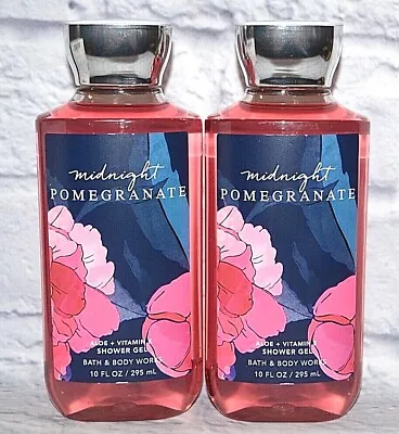 2 Bath & Body Works Midnight Pomegranate Aloe Shower Gel Body Wash 10 Oz Each • $39.99