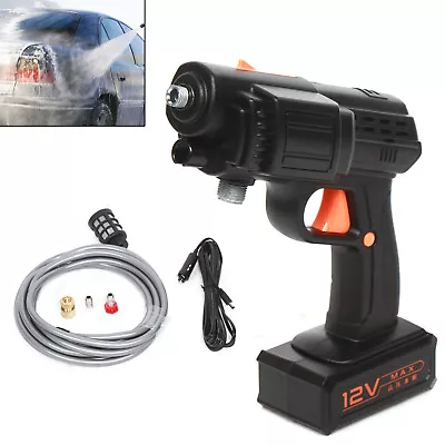 $36.12 • Buy 12V Portable High Pressure 435PSI Car Washer Water Pump Wash Cleaner Hose Kit US