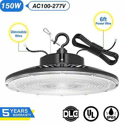 150W UFO LED High Bay Light Warehouse Garage Factory Industrial Fixture Dimmable • $63.20