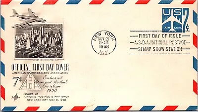 FDC 1958 SC #UC33 UC8 Artcraft Cachet - New York Ny - Single - F77117 • $3.29