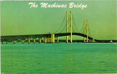 The Mackinac Bridge Michigan Postcard • $0.99