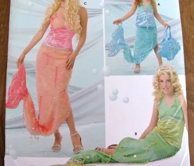 Mermaid Costume Sewing Pattern Simplicity 4043 Adult & Girls Sizes Uncut FF • $5.99