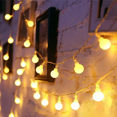 £4 • Buy LED Globe Bulb Ball Fairy String Lights Battery Garden Outdoor Indoor Xmas Party