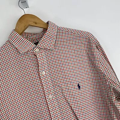 Polo Ralph Lauren Shirt Mens XL Slim Fit Check Long Sleeve Cotton *flaws • £5.99