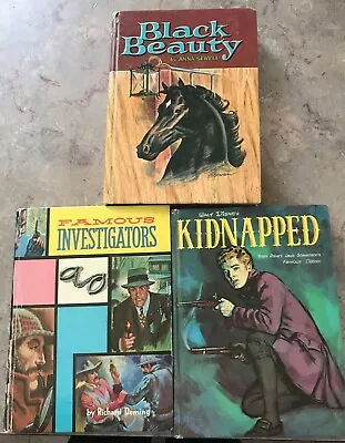 Lot Of 3 Whitman Books - Famous Investigators Kidnapped Black Beauty - Hc • $9.98