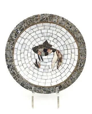 HEIDE Mid-Century Modern Denmark Danish Mosaic Tile Bowl Fish Scene VTG • $38.50