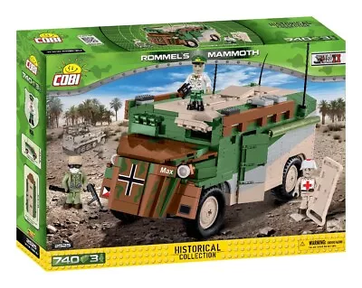 COBI 2525  WWII Rommel's Mammoth Command Truck Afrika Korps Bricks Model Figures • $423.48