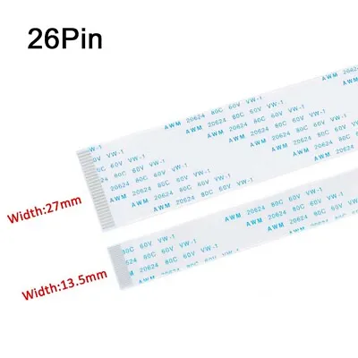 26Pin FFC Flexible Flat Cable Ribbon 0.5 / 1.0mm Pitch AWM 20624 Length 6 - 40CM • $1.65