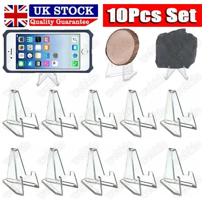 £8.99 • Buy 10Pcs Mini Acrylic Display Holder Price Name Coins Card Tag Label Stands UK