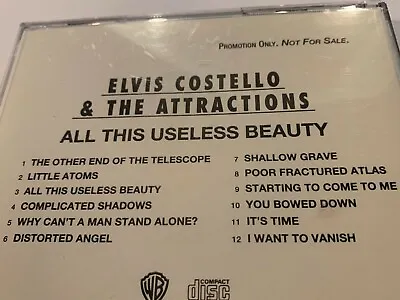 Elvis Costello The Attractions All This Useless Beauty Promo Cd • $5.98