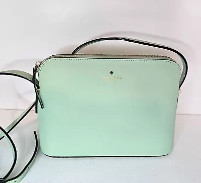 Kate Spade New York Dome Crossbody Purse Mint Green Saffiano Leather New • $69.99