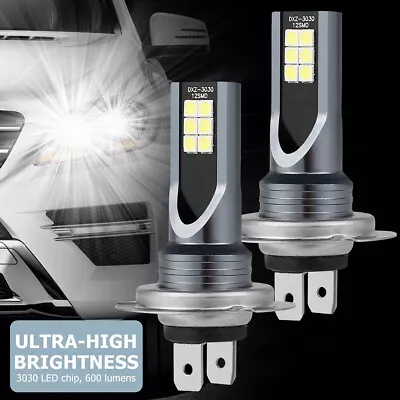 H7 LED Headlight Bulb 2PCS 6500K 600lm Fog Light Bulbs IP68 Waterproof LotGU • $12.49