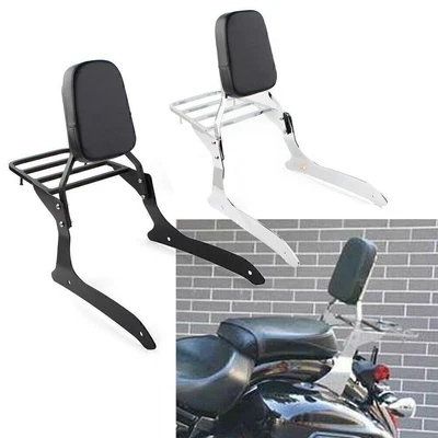 $176.44 • Buy Motor Backrest Sissy Pad & Luggage Rack For Yamaha XVS1300A V Star 1300 2007-15