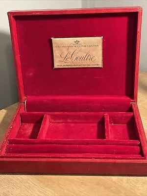 Vacheron & Constantine Lecoultre Watch Luxury Red Leather Jewelry Valet Case Box • $100