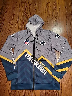 Green Bay Packers Jacket Full Zip Light Weight Adult Coat Size Small Football  • $27.17