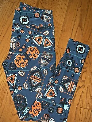 AZTEC Ying Yang Lularoe Leggings RARE & RETIRED Tall & Curvy Plus Size ❤️tw11j2 • £37.60