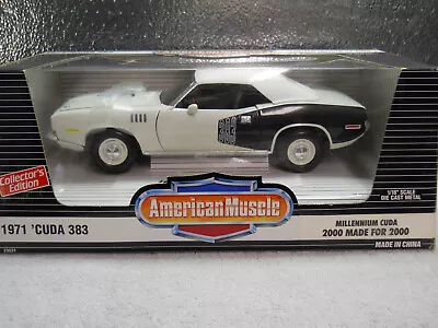 Ertl 1:18 1971 Millennium 383 Cuda White With White Top N.i.b. • $15