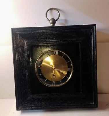 Vtg Black & White Wood 8-Day Wall Clock Great Condition Tested Works • $49.99
