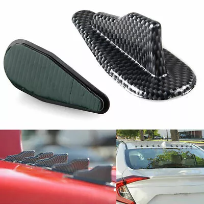 $9.99 • Buy Carbon EVO Style PP Roof Shark Fins Spoiler Wing Kit Vortex Generator 10PC