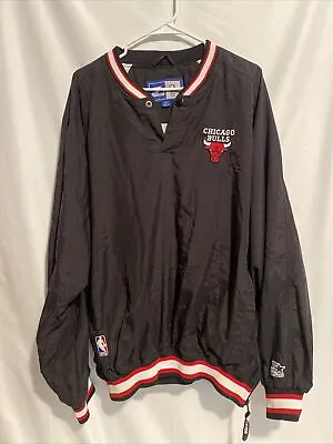 Vintage ‘90s Starter Chicago Bulls Pullover Windbreaker Michael Jordan Snap  XL • $99.95