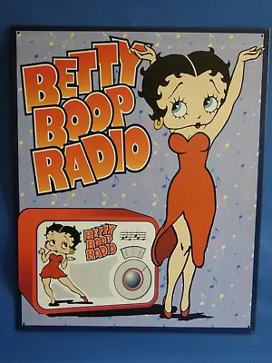 Betty Boop Vintage Radio 12.5x16 Out Of Print Vintage Large Metal Sign New B73 • $27.95
