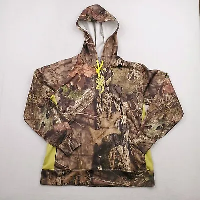 Browning Hoodie Mens Sz L Mossy Oak Break Up Country Camo Pullover Sweatshirt • $29.99