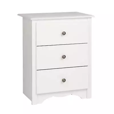 Monterey 3-Drawer Tall Nightstand White • $132.50