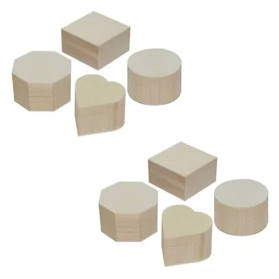 2x 4pc Boyle Craft Mini Wooden Trinket Boxes Organiser W/ Hinged Lids Set Assort • $33