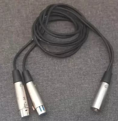 XLR 2 X Female To Male Plug Splitter/combiner Cable Lead 1mtr • £5