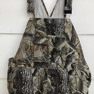 Outfitters Ridge Bib Overalls Realtree Hardwoods Camouflage Men’s Large 38x31 • $29.99