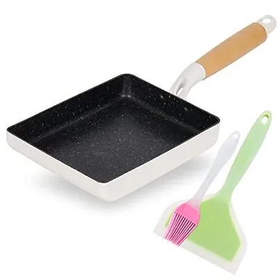  Nonstick Tamagoyaki Pan Japanese Omelette Pan 5” Rock White (Nihon Style) • $31.97