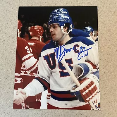 Mike Eruzione Signed 8 X 10 Photo Autographed 1980 USA Olympic Hockey Gold • $14.36