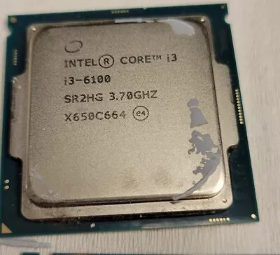 Intel Core I3-6100 SR2HG 3.7- GHZ X715E034 Dual Core Processor • $8
