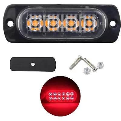 12V 4W Car/Motorcycle/Truck/Van Waterproof LED Emergency Warning Light Side Lamp • $4.56