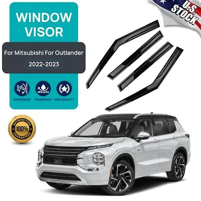 For Mitsubishi Outlander 2022-2023 Window Visor Vent Rain Sun Guard Shade Black • $31.95