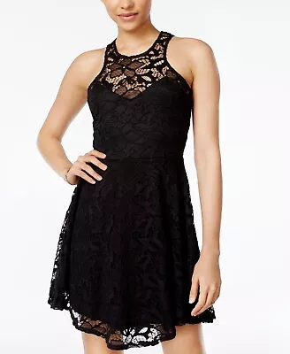 Material Girl Juniors' Lace Skater Dress Size L (Orig $49.50) • $14.99