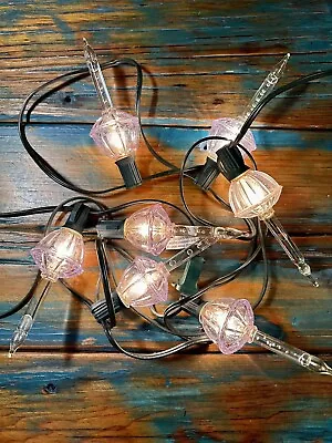$17 • Buy Vintage Bubblites  Clear Christmas Holiday Decor Tree Lights - 7ft Strand Of 7