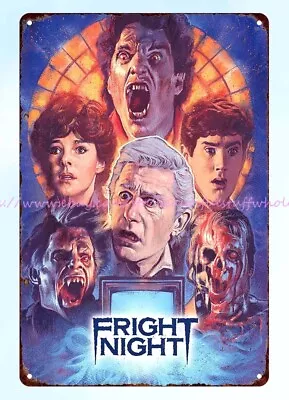 Home Wall Hanging Fright Night Horror Movie Poster Thriller Metal Tin Sign • $18.89