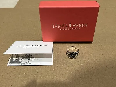 James Avery April Flowers Ring Sterling Silver 18k Gold Retired Size 6 • £154.22