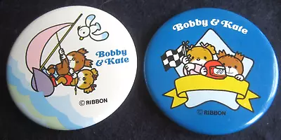 BOBBY & KATE Bears From Japan By Ribbon Vintage 1980s Pin BADGES • $6.20