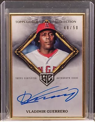 VLADIMIR GUERRERO 2023 Topps Gilded Gold Framed HOF On Card Auto 48/50 • $5.50