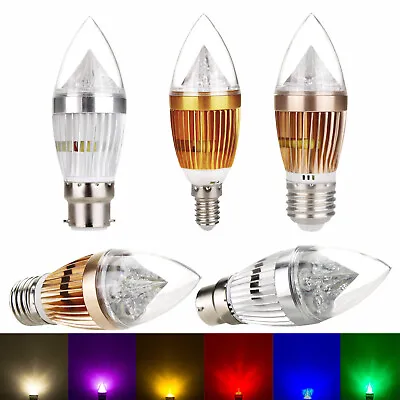 8 Colors E12 E27 E14 Dimmable 8W LED Chandelier Candle Light Bulb 110V 220V Lamp • $3.18