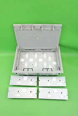 £22.99 • Buy Britmac Grey Floor Box 4 Compartments 215 X 305 X 75mm Or Pack Of 4 X Sockets